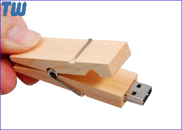 Clothes Wooden Clip 1GB USB Disk Stick Biggest Storage Drive Device