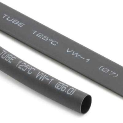 O calor ultra fino livre do halogênio 3mm encolhe a tubulação preta do envoltório do psiquiatra de 0.4mm