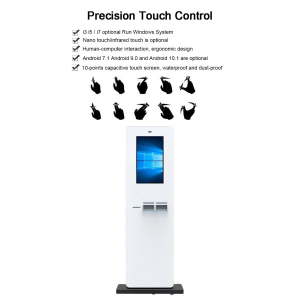 21.5 Inch Info Capacitive Touch Kiosk Totem Double Side Solar outdoor lcd advertising display