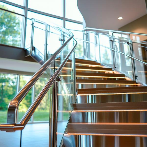 Easy-to-Clean Stainless Steel Handrails for Medical Facilities