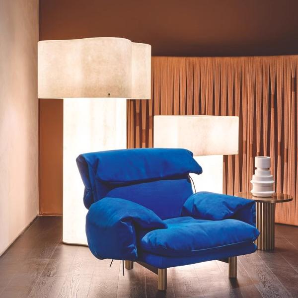 2000LM Lustre en tissu blanc