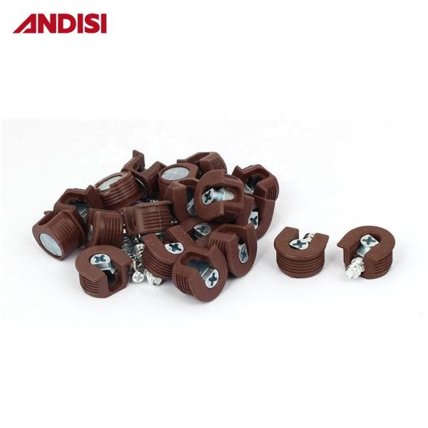 Zinc Plated Steel Screw Material Sample Wood Joint Plastic Rafix Connector for Cabinet