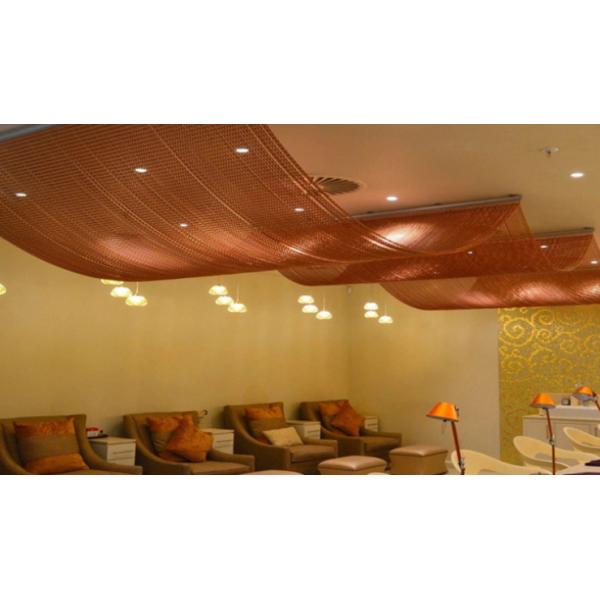 2.0mm Wire diameter Red Color Aluminum Chain Metal Curtains for Hotel decoration