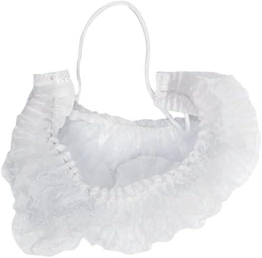 Elastic White Comfortable Protective Beard Covers 18