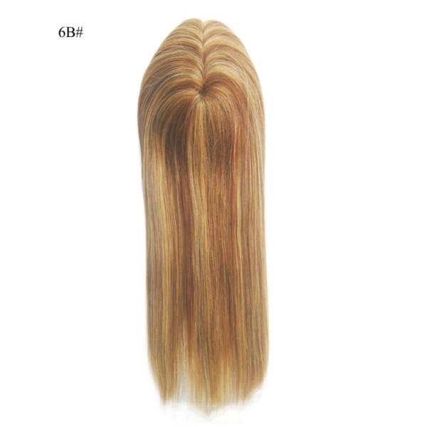 Human Hair Topper Hand Tied Mono Top Piece for Full Base Lace Wig