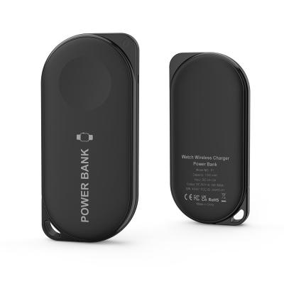 Carregamento sem fio Carregador magnético 1200mAh Powerbank portátil para iWatch e Samsung