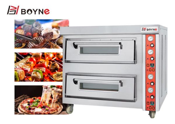 20~500°C High Temperature Stainless Steel  Commercial Gas Two Deck Pizza Oven