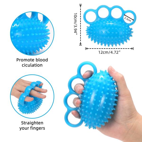 Silicone TPE Hand Exercise Ball Finger Therapy Ball Stress Relief Grip Strength Ball