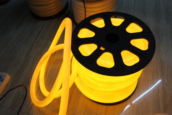 hot sale 360degree building yellow 110v pvc neon flex lights for building