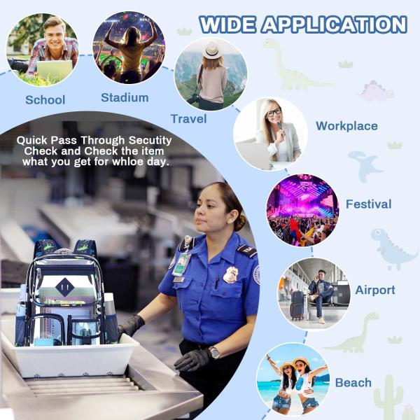 Wholesale Clear Travel Backpack For School Superior PVC Transparent Bookbag For Girls Boys Through School Backpack for men womens Student Backpack