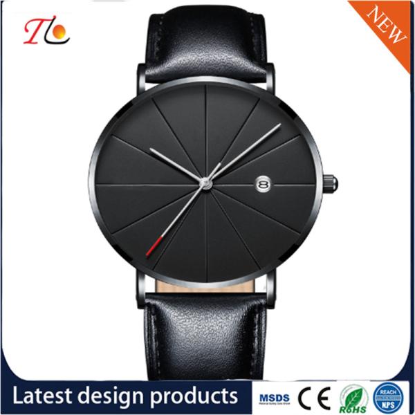 PU Leather Fashion Men Wrist Watch Quartz Watch PU Strap Circular Dial Fashion Watch