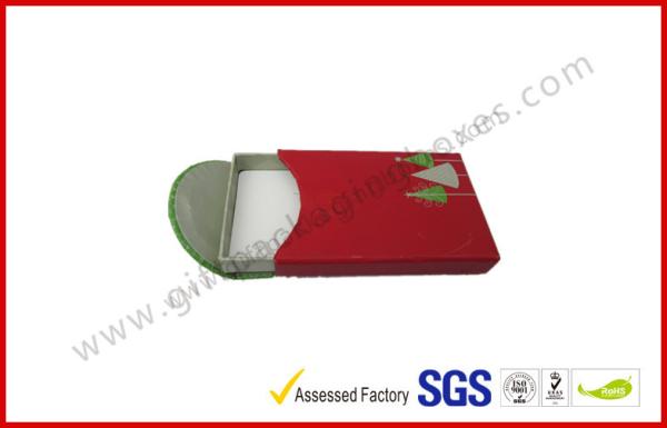 Red Christmas Gift Packaging Boxes Foldable / VIP Card Gift Packing