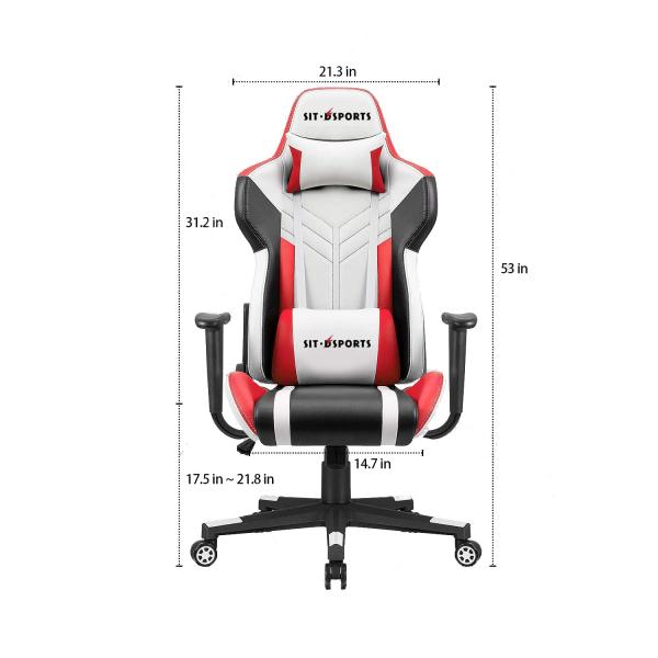 Customize Adjustable High Back PU Leather Gaming Chair with Armrest and Massage Function