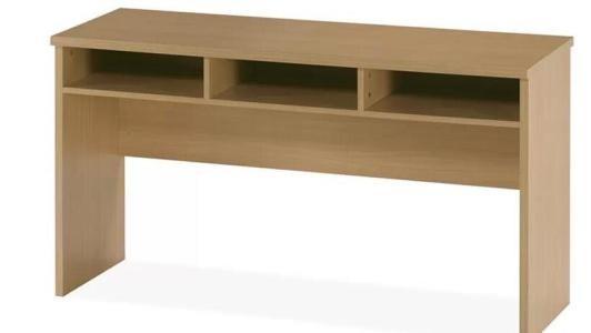 Water Resistant Particle Board Desk , No Ratten Plain Solid Wood Office Table
