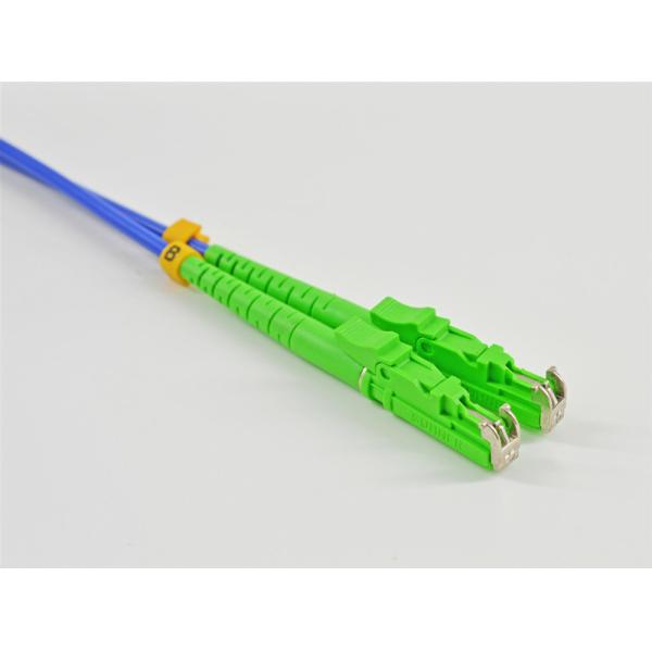 Duplex Armored Fiber Patch Cords Singlemode Blue LSZH Jacketed With Customized Length