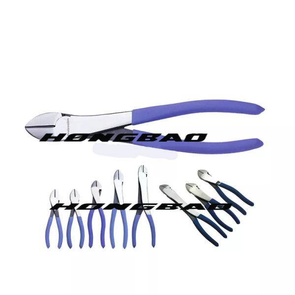 4-1/2 In. 6-1/2 7 Diagonal Wire Cutters Big Head Side Cutting Bent Body Chrome Vanadium Steel