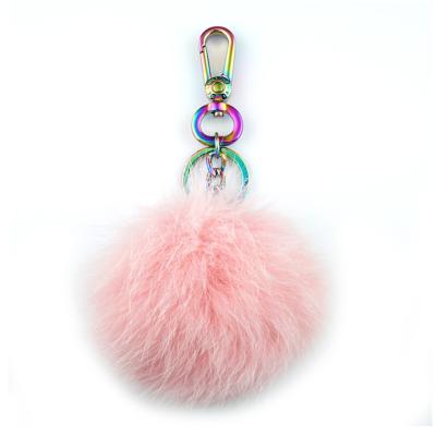 Rainbow Swivel Snap Hook Keychain Metal Products Fashion Diy Bag Pendant Key Chain