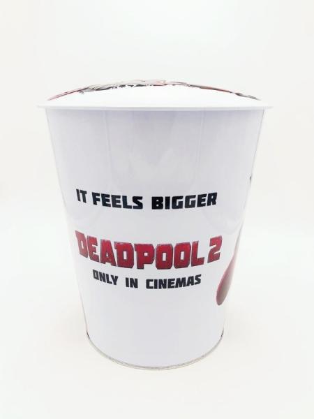 DADI 170oz Custom Printed Metal Popcorn Bucket Tins Metallic Christmas Snack Tins