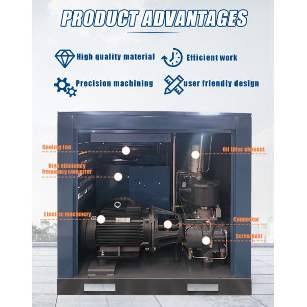 Energy Saving 37kw Stationary Permanent Magnet Frequency Air Compressor