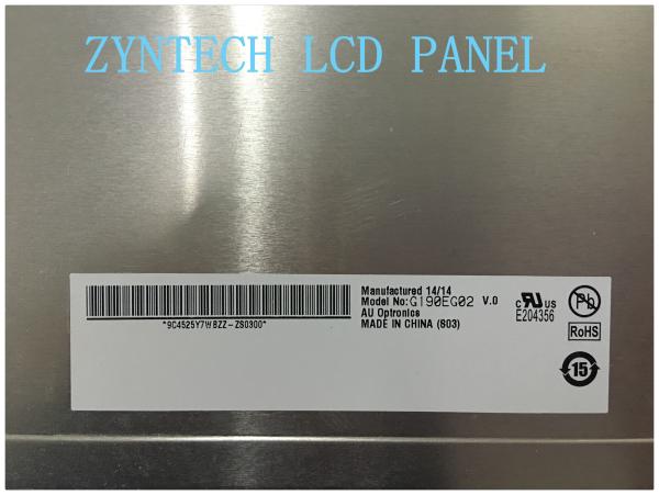 AUO 19 Industrial LCD Panel G190EG02 V2 WLED Backlight 60HZ Frame 1280*1024