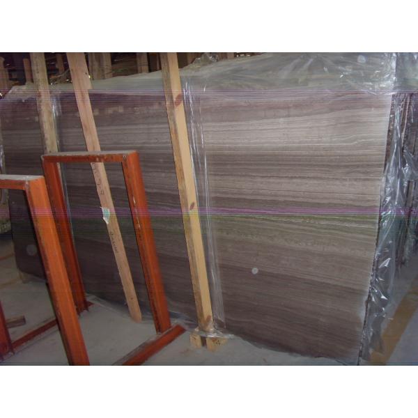 Wooden Grain Brown Marble Stone Slab Tile Brown Color Natural Marble Plate