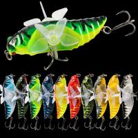 10 Cores 7.5CM/15.5g Twin Propeller Plástico Hard Bait Tractor Rotary Tackle Popper Pesca