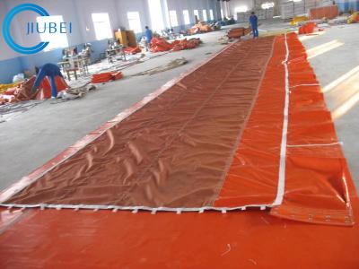 Tela de flutuação Intertidal do PVC de Absorbent Flat Foam da cerca do boom do petróleo