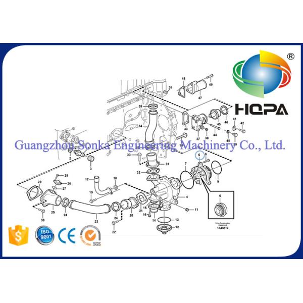 Bomba de água hidráulica VOE20734268 das peças da máquina escavadora durável/EC330BLC VOLVO