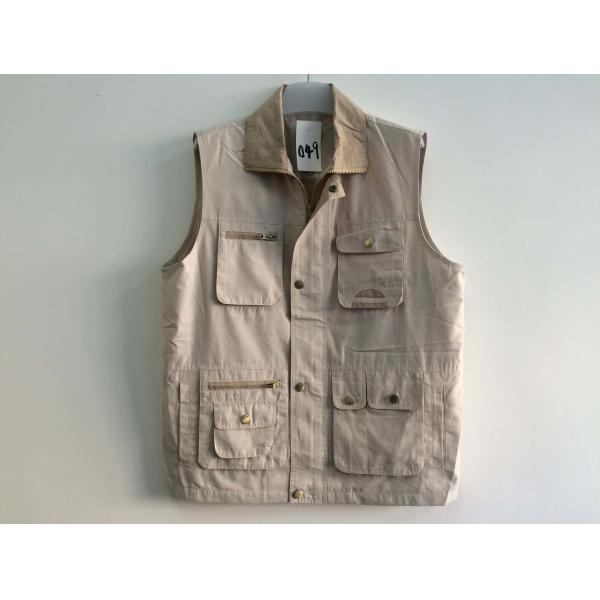 Mens classic vest，mens waist coat, gilet, vest in T/C fabric, beige colour, S-3XL, 049