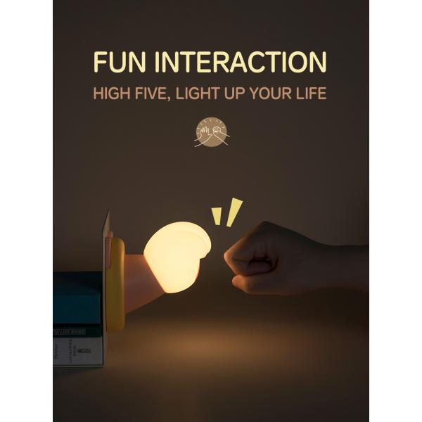 Factory Cute Sleeping Control CAT PAW USB Bedroom Lamps Silicone Lamp Rechargeable Touch Light Silicone Night Light