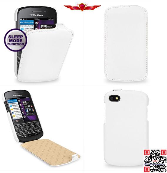 100% Authentic Genuine Flip Leather Cover Case For Blackberry Q10 Multi Color Ultimate Fit