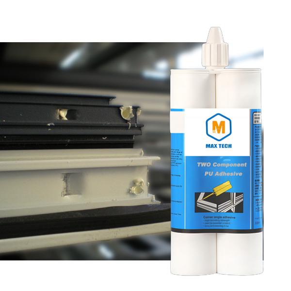 Two Component Polyurethane Adhesive for Aluminum Window and Door Corner Angle Frame Assembly with High Strength with Ela