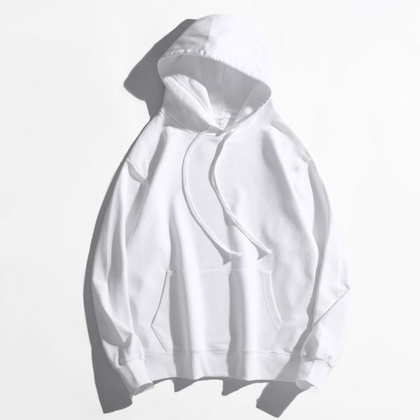 Sustainable Pullover Knitted Unisex Plain Hoodies Customized