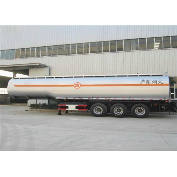Carbon Steel Diesel Tank Semi Trailer , 45000 L Gasoline Tank Trailer For Transport