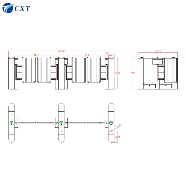 Intelligent Outdoor Swinging Access Gates Slim Speed Gate Turnstile 131b