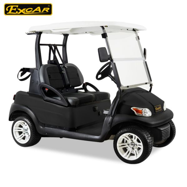 EXCAR Black Seat EXCAR Golf Cars Unique USA Key For 2 Person/Trojan Battery