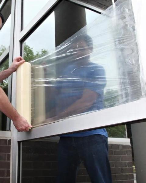 High Transparency Anti UV PE Window Surface Protective Film For Glass Curtain Wall