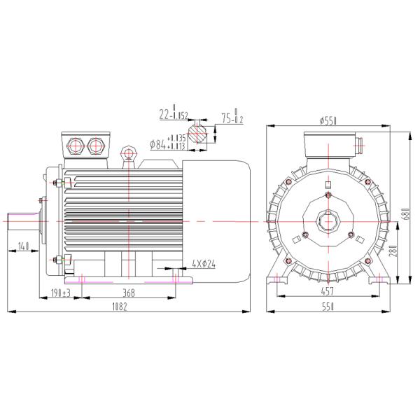 генератор PMSG постоянного магнита 500rpm 400V 50HZ 100kw одновременный
