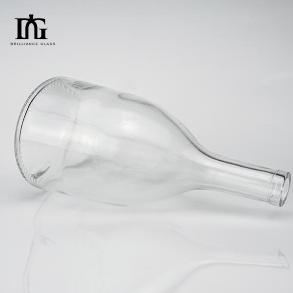 250ml/500ml/700ml/750ml Capacity Round Glass Liquor Bottle with CORK Sealing Type