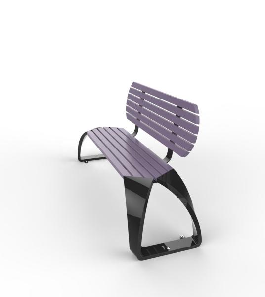 Bancos de madeira para pátio, bancos de madeira para exterior com material de barra de HDPE