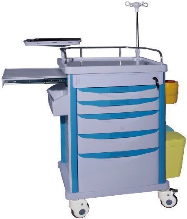 Medical Trolley Cart  Medical Supply  emergency cart ABS emergency trolley  emergency crash cart