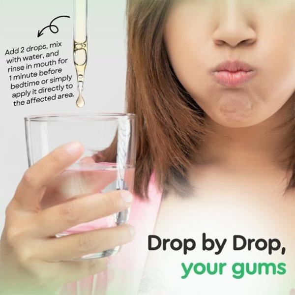 Menthol Flavor 3 PCS Gum Relief Drops Natural Gum Liquid Drops Mouthwash