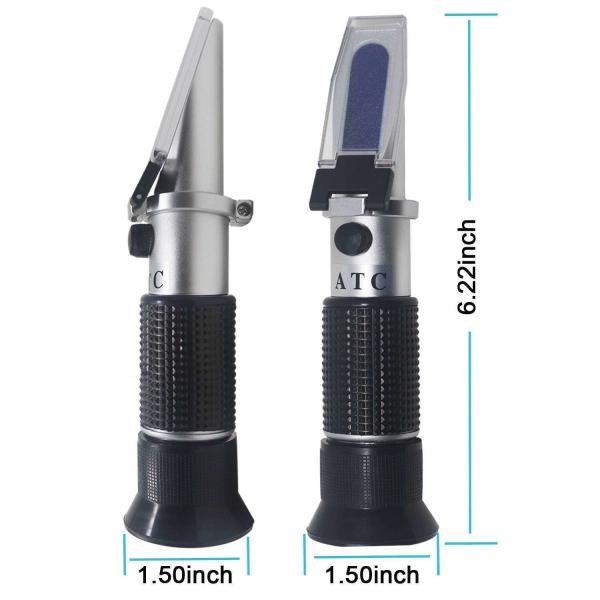 0-40% Brix Alcohol 0-25% Wine Sugar Refractometer OEM/ODM Dual Scale Portable With ATC