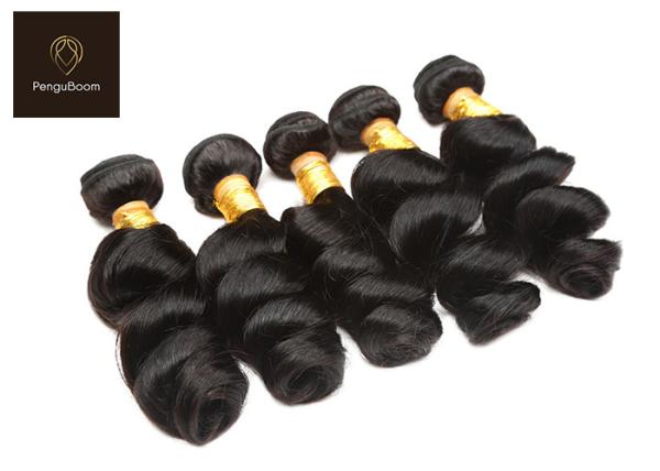 Non Remy 25.4cm 10 Inch Real Human Hair Bundles Loose Wave Tangle Free