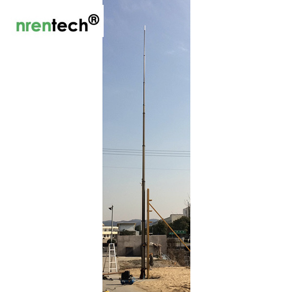 15m pneumatic telescopic mast-NR-2750-15000-30 for mobile antenna mast tower-aluminum telescoping mast