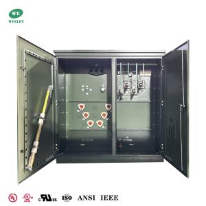UL認証 3750 kVA 三相パッドマウント配電変圧器 12470V から 480V ANSI IEEE DOE 2016 規格