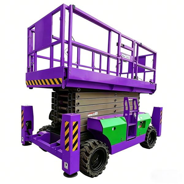 Commercial Scissor Lift Platform 4WD System Off Road 18m 450kg