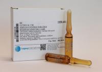 La fiole en verre vide claire marque l'ampoule de cheveux ou de ginseng pour l'injection