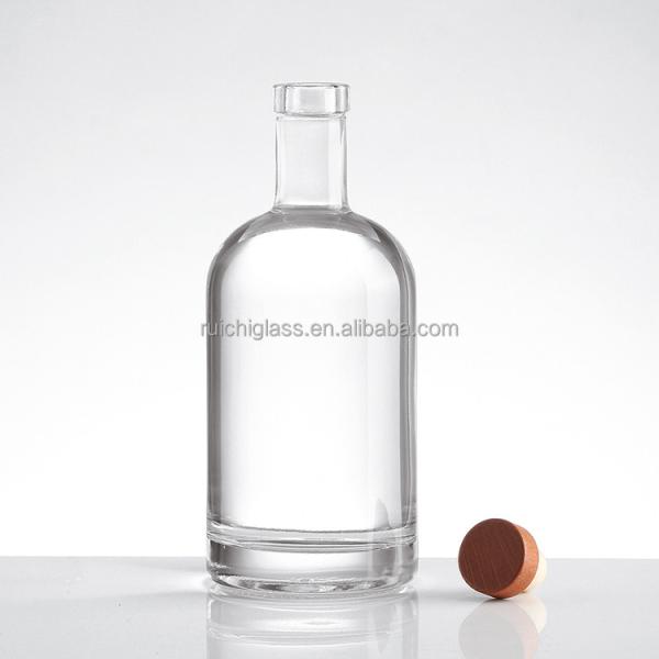 Aluminum Plastic PP Collar Material Bar Transparent Liquor Wine Whiskey Glass Bottles
