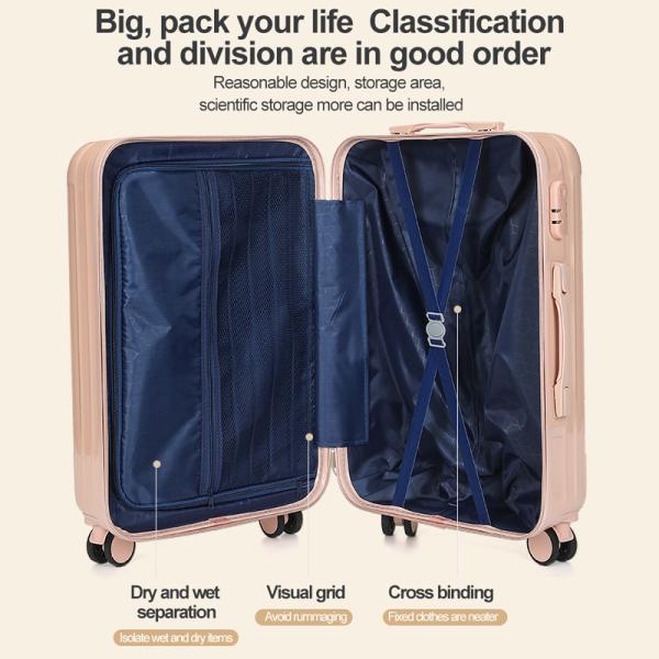 805 luggage Student-Exclusive Affordable Durable Luggage ABS Hard-Shell Reinforced Trolley Suitcase 20-inch Carry-On Size 24-inch/28-inch Large Capacity Waterproof and Shock-Resistant Travel Suitcase